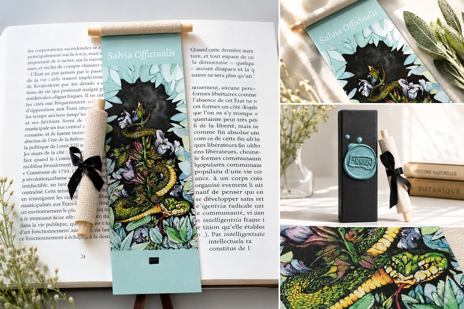 Salvia-Le Rotulus/Marque-page en rouleau